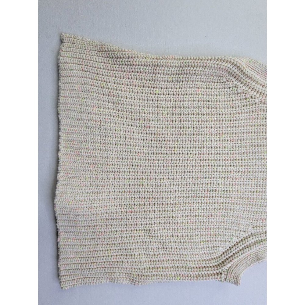 NEW Autumn Cashmere Girl's 12 Cream Neon Specs Sleeveless Knit Sweater Cropped - Picture 2 of 8